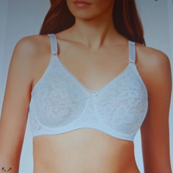 BALI Lace n Smooth 2 Ply Seamless Underwire Bra 3432 White 36D - Picture 1 of 9